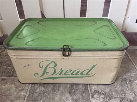 old metal box|vintage metal bread boxes value.